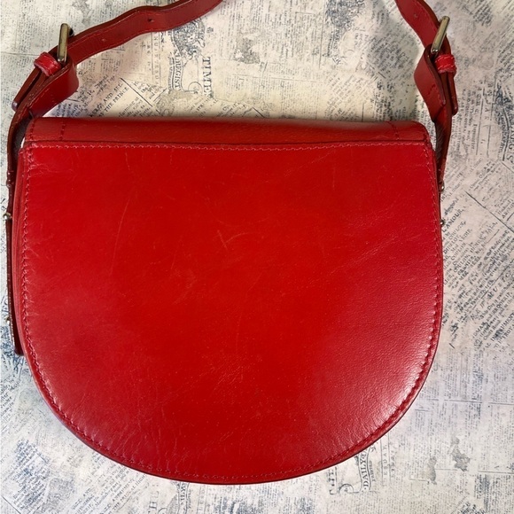 Zara women  buffalo leather Saddle bag satchel - Picture 3 of 15
